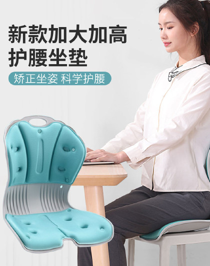 家用高颜值成人坐垫椅子舒适护腰坐垫坐姿椅加大加高护腰坐垫