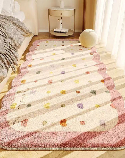 家用飘窗镜前毯床边地毯卧室客厅书房地垫子可爱简约床边地毯