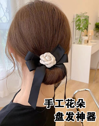 花朵盘发神器头饰花朵盘发器懒人扎头发花苞丸子头造型器发饰