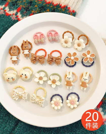 【20件套】2023年新款儿童发绳发圈不伤发弹性好宝宝头绳