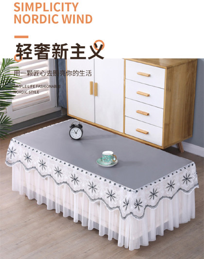 家用茶几罩餐桌布书桌垫餐桌布防尘罩防水防油可擦茶几餐桌防尘罩