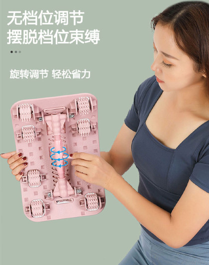 腰椎舒缓器腰部牵引拉伸器脊柱矫正背部按摩背部滚轮腰椎牵引器