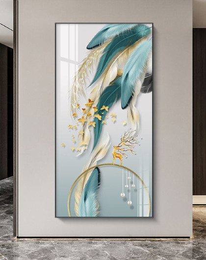 简约北欧风摆件入户客厅单幅墙面壁画现代背景墙挂画玄关装饰画
