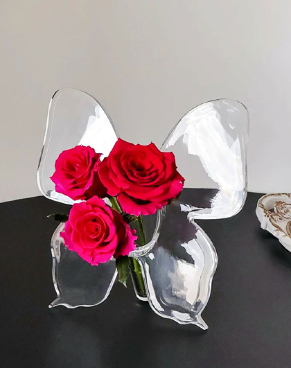 简约现代家居ins风现代简约客厅插花蝴蝶花瓶餐桌装饰品摆件