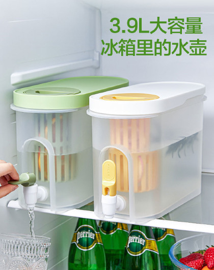 冰箱冷水壶带龙头凉水壶家用大容量冰镇饮料桶冷水桶果汁桶冰水壶