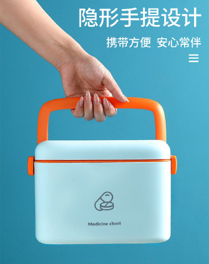 家用家用大容量多层药物药品收纳盒大号装药应急箱多功能便携药箱