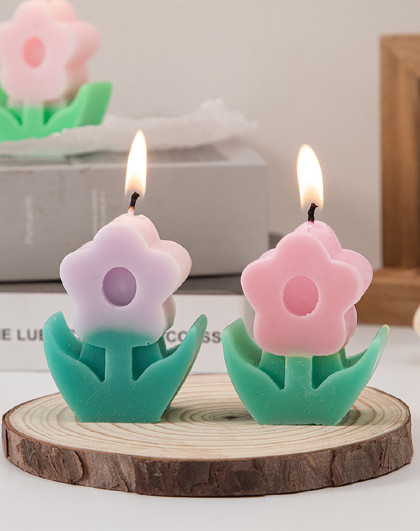 2个装ins花朵香薰蜡烛手工大豆蜡生日花朵香薰蜡烛氛围装饰